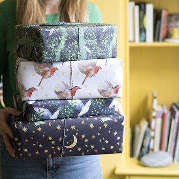'Starry Night' Pack Of Luxury, Recycled Wrapping Paper, 5 of 12