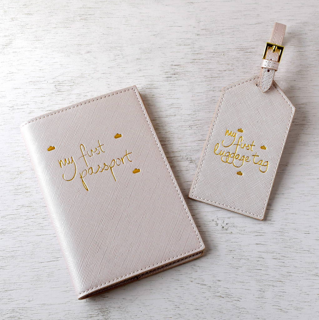 Baby's First Passport Cover And Luggage Tag By The Alphabet Gift Shop