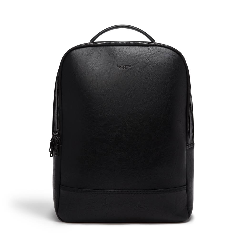 Black Unisex Vegan Laptop Backpack By Brand X | notonthehighstreet.com