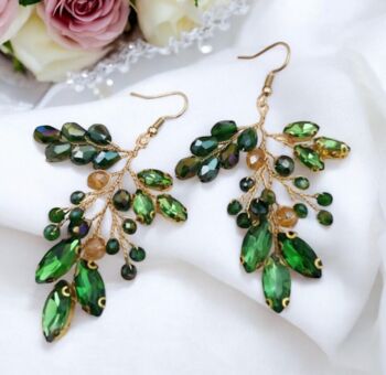 Vibrant Green Earrings, 3 of 4