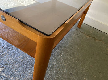 Mid Century Smoked Glass Coffee Table By Myer, 7 of 7