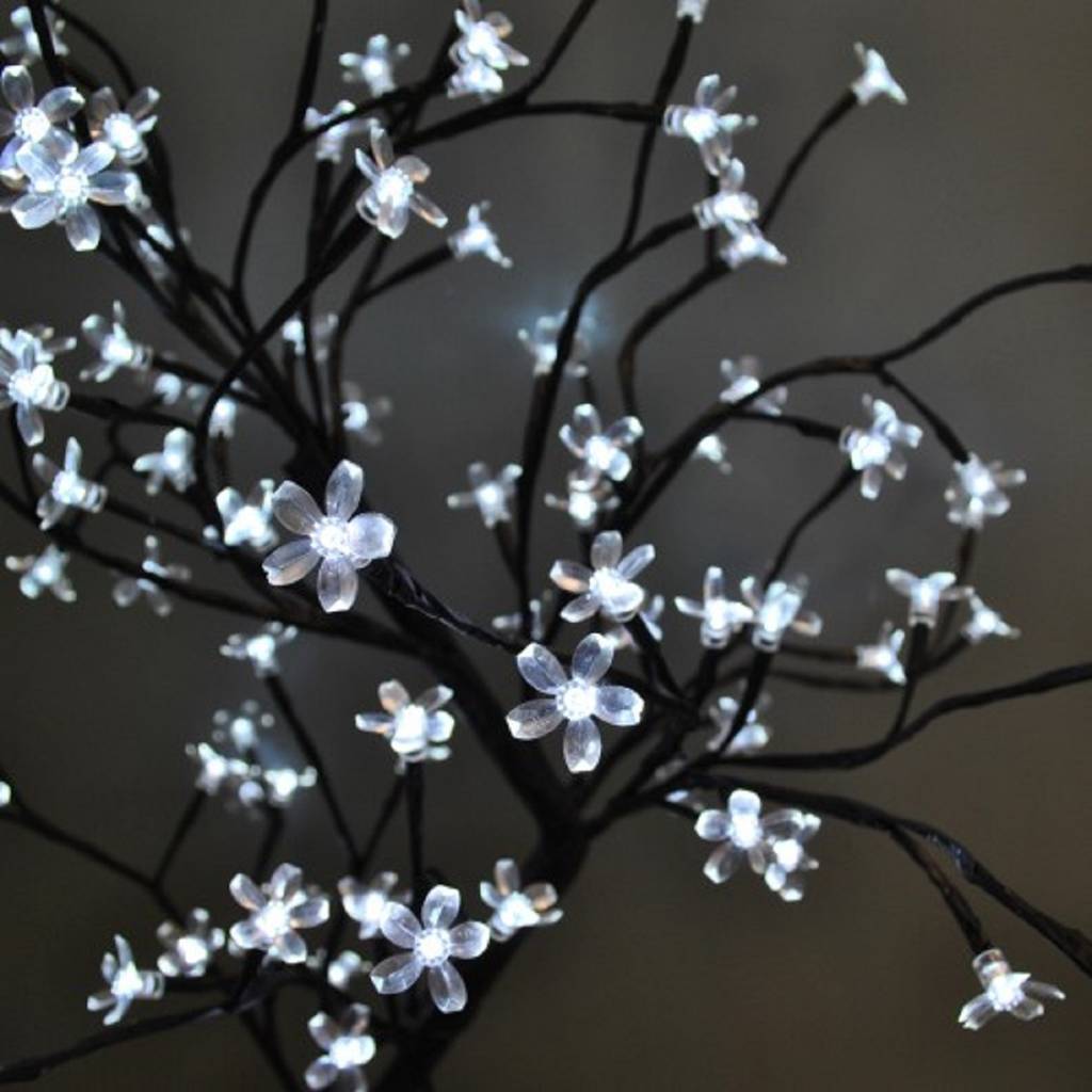 white blossom bonsai led tree light 80cm by garden selections ...