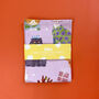 Christmas Lilac Cats Tea Towel, thumbnail 2 of 4