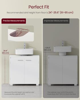 Under Sink Bathroom Cabinet With Double Doors, 6 of 7