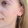 Silver Organic Twist Hoop Earrings, thumbnail 4 of 8