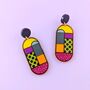 Graphic Pattern Acrylic Earrings, thumbnail 7 of 9