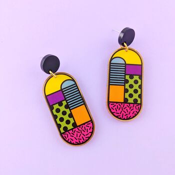Graphic Pattern Acrylic Earrings, 7 of 9