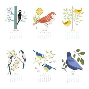 2024 Illustrated Birds Desk Calendar, 4 of 4