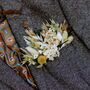 Groom's Pocket Square Dried Flower Wedding Boutonniere, thumbnail 1 of 2