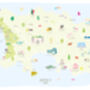 Map Of Jersey, Channel Islands Art Print, thumbnail 3 of 3