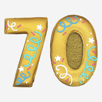 Hand Iced 70th Birthday Biscuit, 3 of 3