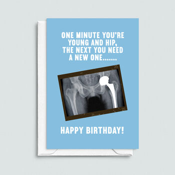 'New Hip' Funny Birthday Card, 2 of 4