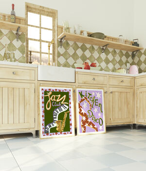 Set Of Six Music Wall Art Prints – Retro Music Posters In Three Colour Options, 10 of 13