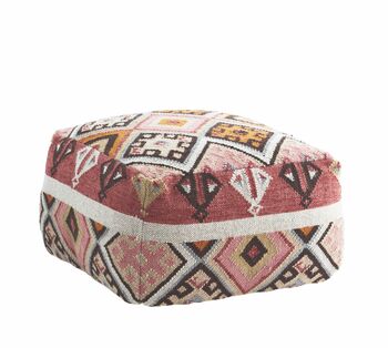 Colourful Moroccan Woollen Woven Pouffe, 2 of 2