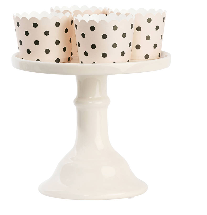 small ceramic cake stand by the sweet hostess