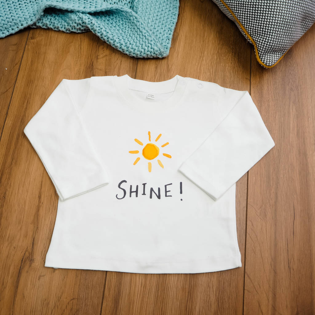 'Shine' Long Sleeved Baby Tshirt By Ruby & Rafe | notonthehighstreet.com