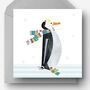 Pack Of Five Winter Penguin Christmas Charity Cards, thumbnail 4 of 6