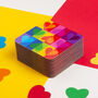 Rainbow Heart Melamine Coaster, thumbnail 2 of 5