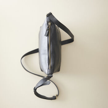 Fair Trade Classic Leather Shoulder Cross Body Handbag, 7 of 11