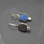 Labradorite Blue Topaz Earrings: Sterling Silver Drop, thumbnail 8 of 8