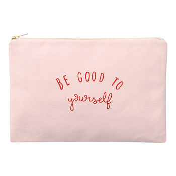 'Be Good To Yourself' Blush Pink Pouch, 4 of 7
