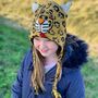 Leopard Hand Knitted Woollen Animal Hat, thumbnail 1 of 3