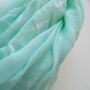 Mint Green Feather Scarf With Personalisation, thumbnail 6 of 12