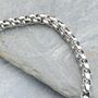 Men's Stainless Steel Box Chain Bracelet, thumbnail 4 of 6