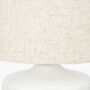 White Small Floral Ceramic Table Lamp, thumbnail 7 of 9