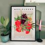 Flower Market Personalised Wedding Bouquet Print, thumbnail 4 of 4