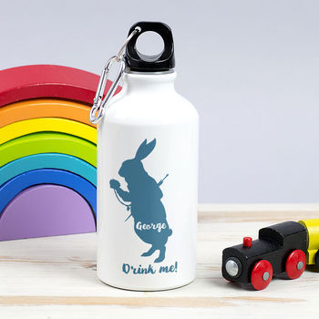 Children's Personalised 'Drink Me' Rabbit Waterbottle, 2 of 5