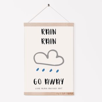 'Rain Rain Go Away' Nursery Rhyme Print, 4 of 4