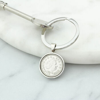 Personalised 16th Birthday Five Pence 5p Keyring, 3 of 6