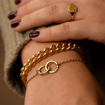 Personalised Double Hoop Names Bracelet, 2 of 9