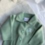 Personalised Green Knitted Cardigan, thumbnail 4 of 5