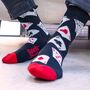 Men's Bamboo Socks Black Poker Cards, thumbnail 1 of 5