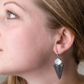 Geometric Arrow Earrings, 3 of 4