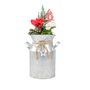 Festive Milk Churn Planter Snowy Conifer And Winter Blooms, thumbnail 2 of 2