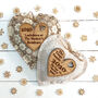 Personalised Christmas Padded Heart Tree Decoration, thumbnail 2 of 5