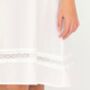 White Cotton Shortsleeve Nightdress Dot And Lace, thumbnail 4 of 4