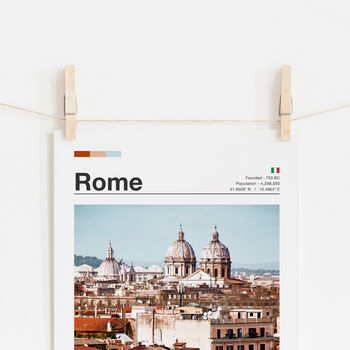 Personalised Minimalist Travel Poster | Rome, 2 of 6