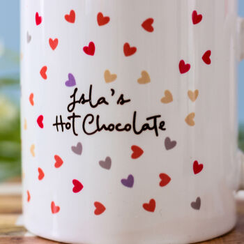 Personalised Favourite Drink Heart Ceramic Mug For Her, 2 of 2