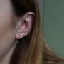 Dainty Star Cluster Stud Earrings In Gold Or Silver, thumbnail 2 of 6