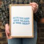 'Save The Bees, Trees And Seas' Eco Typography Print, thumbnail 1 of 6