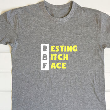 Personalised Adults Resting Bitch Face T Shirt, 4 of 7