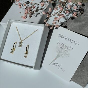 Necklace And Earrings Gift Set For Bridesmaids, 4 of 5