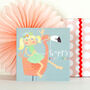 Glittery Flamingo Birthday Card, thumbnail 4 of 5
