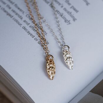 Handmade Silver And Gold Falling Petal Charm Necklace, 4 of 8