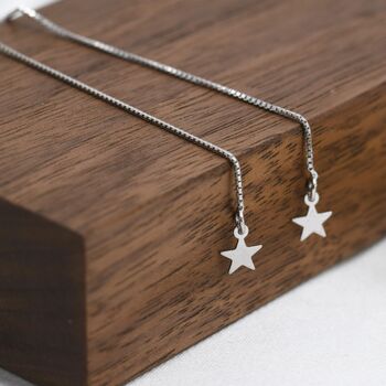 Sterling Silver Tiny Star Ear Threaders, 7 of 12