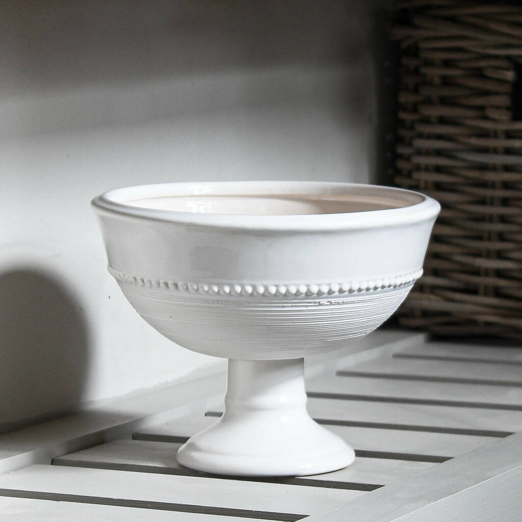 white ceramic display planter by marquis & dawe